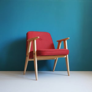 Vintage Armchair 366 Chierowski from Mid Century, Mustard, Restored