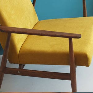 Vintage Armchair from Mid Century, Mustard, Restored image 8