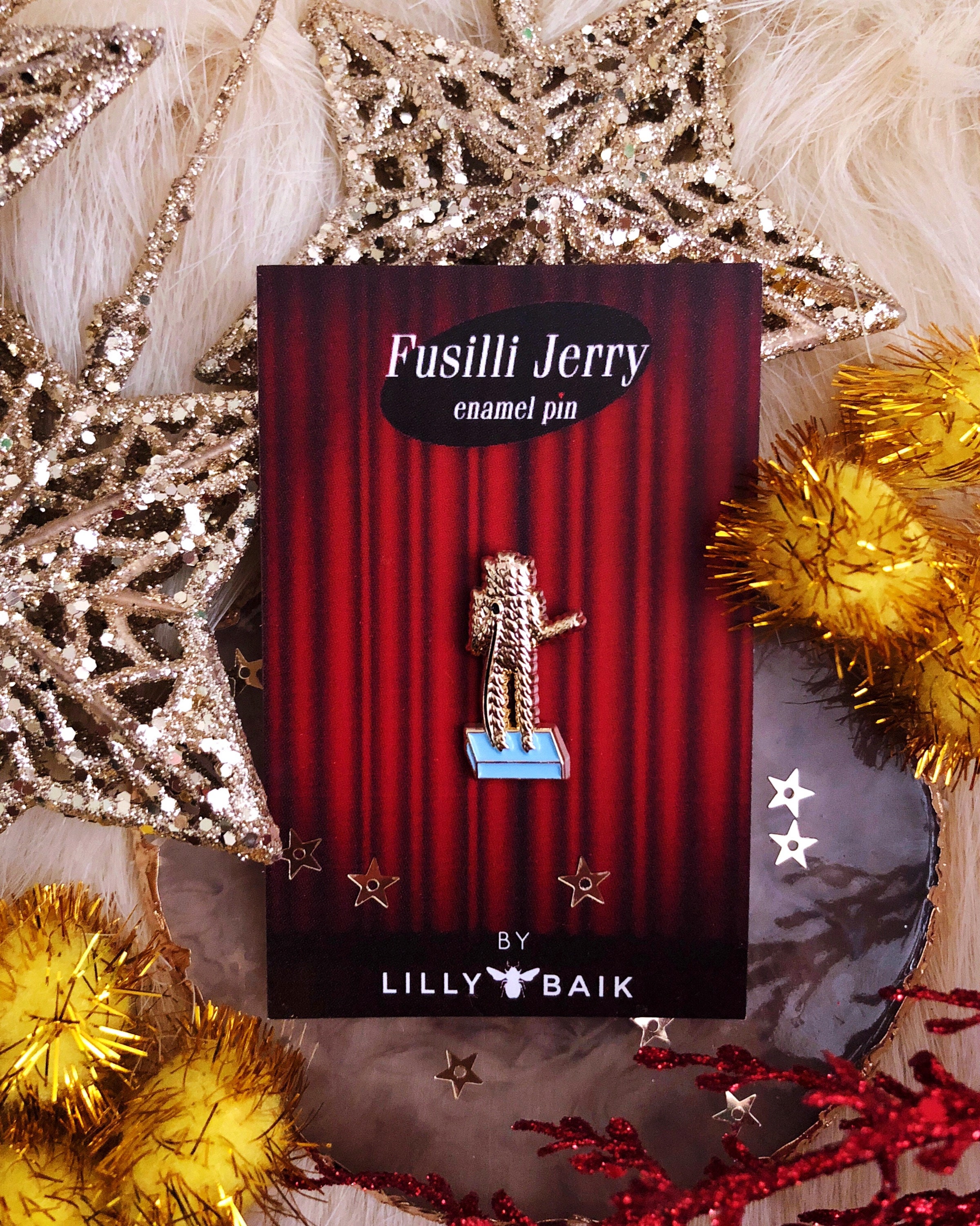 Fusilli Jerry 3D Gold Finish Soft Enamel Pin Seinfeld Kramer Etsy