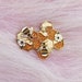 Honeycomb Hard Enamel Pin, Floral Glitter Honey Bee Gold Finish Lapel Pin Badge, 1.38' Flower Nature Botanical Animal Pretty Jewelry Brooch 