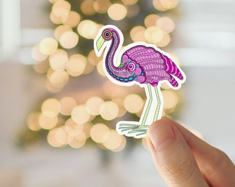 Pink Flamingo, Stickers, Stocking stuffers for mom, laptop stickers, vinyl stickers