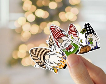 Gnome, Stickers, Sticker packs, best friend gifts, laptop stickers, stocking stuffers