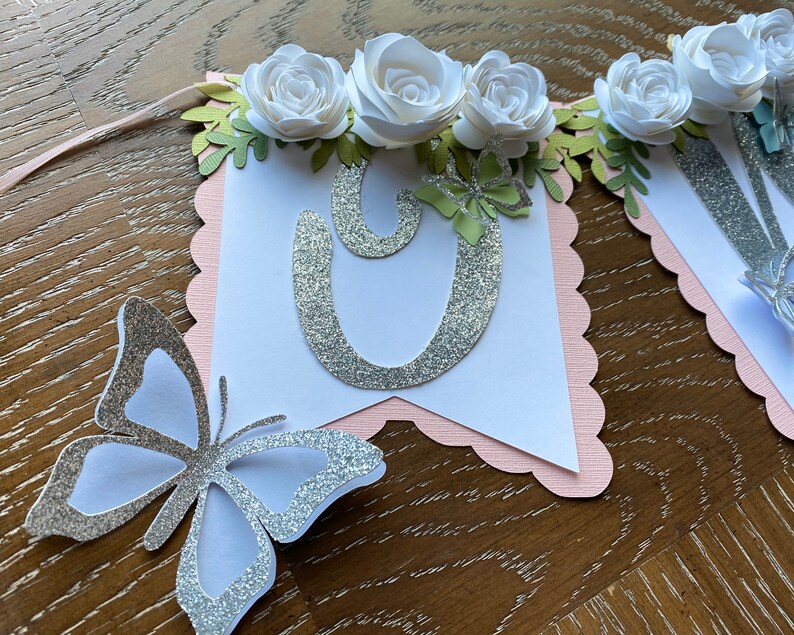 Butterfly Garden Birthday Cake Topper Floral Garden Cake Etsy