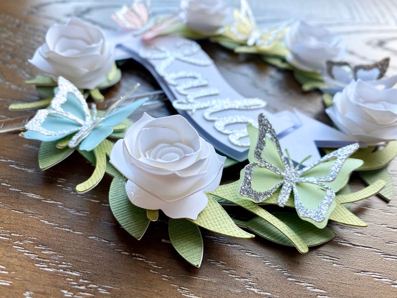 Butterfly Garden Birthday Cake Topper Floral Garden Cake Etsy