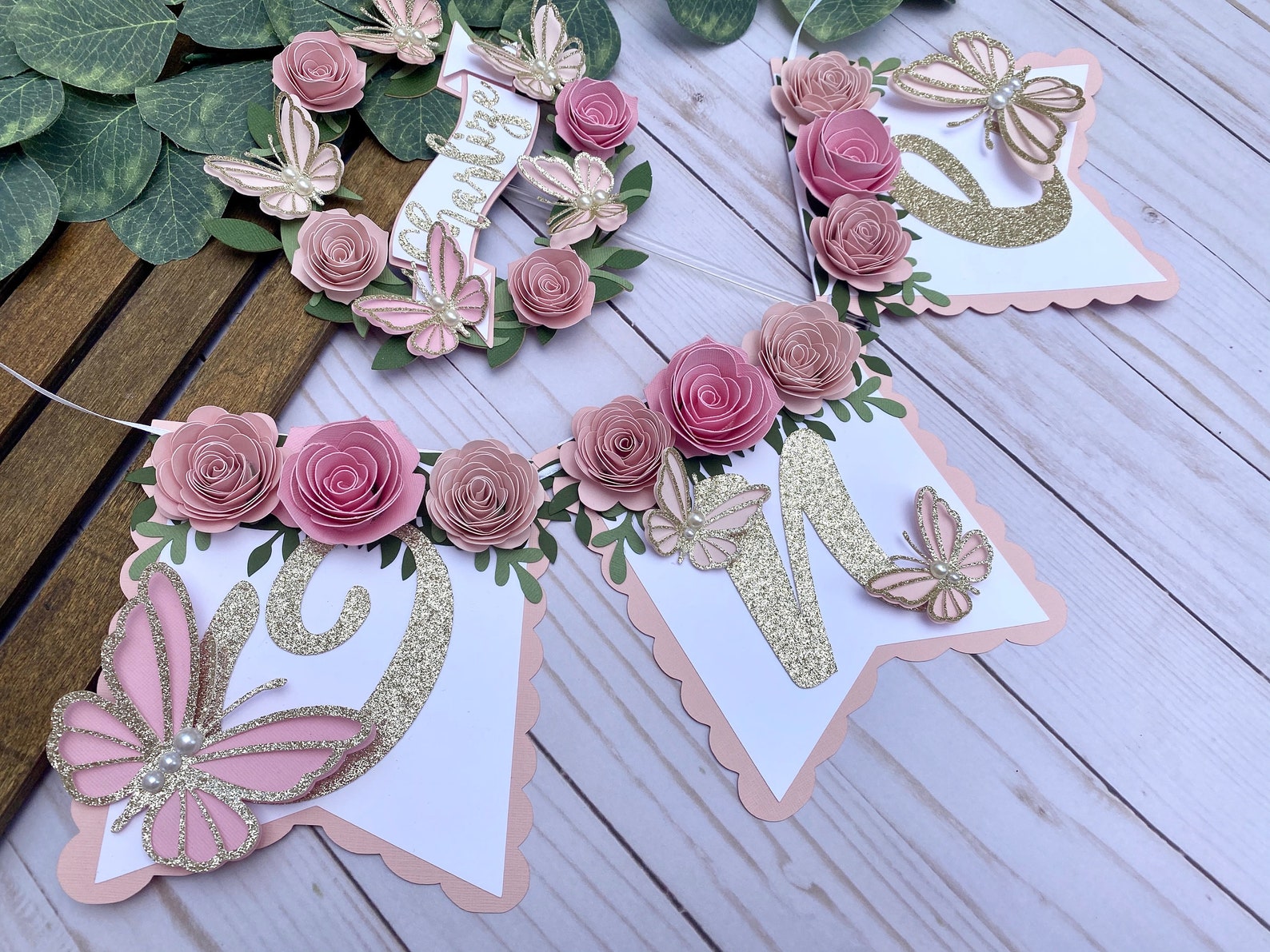 Butterfly Garden Birthday Cake Topper Floral Garden Cake Etsy Canada