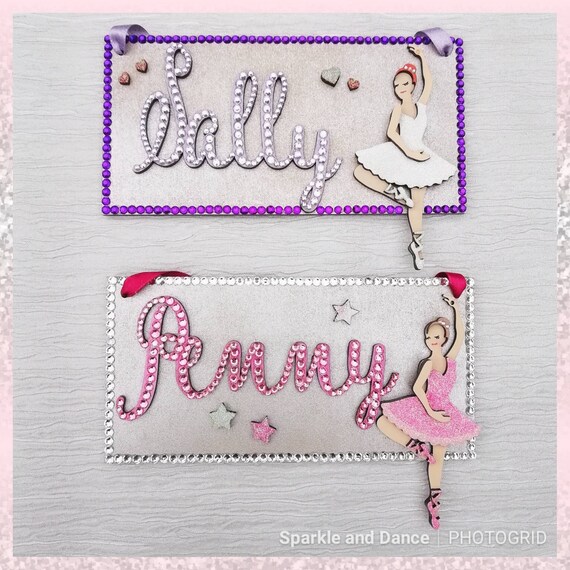 Mdf Personalised Gymnastic Name Plaque Dancer wood blanks ready to paint shapes