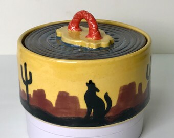 Ceramic tortilla keeper.