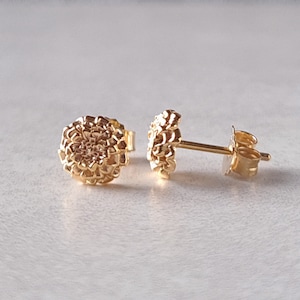 Marigold Earrings | October Birth Flower Earrings | Marigold Stud Earrings | October Birthday | Birth Flower Jewellery