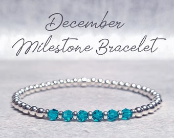 ★rosemont★ SILVER bracelet (December birthstone) RC0352 December Birthstone Bracelet Set