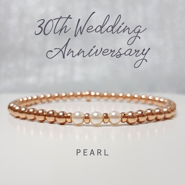 30th Wedding Anniversary Pearl | Pearl Wedding Anniversary 30 Years | Pearl Bracelet Wedding Anniversary | 30th Anniversary Gift