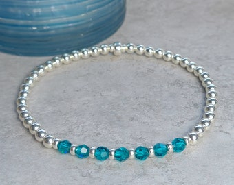 ★rosemont★ SILVER bracelet (December birthstone) RC0352 December Birthstone Bracelets, Rings, Necklaces, Earrings +
