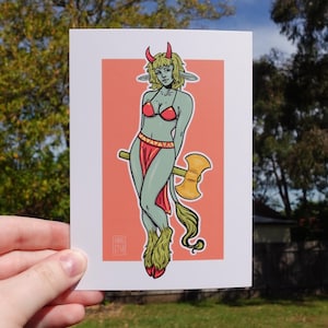 Stampa Minotaur Monster Girl (cartolina/a5/a4)