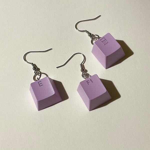 computer keycap earrings