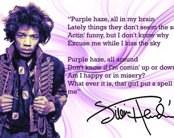 Jimi Hendrix Purple Haze Tribute Magnet