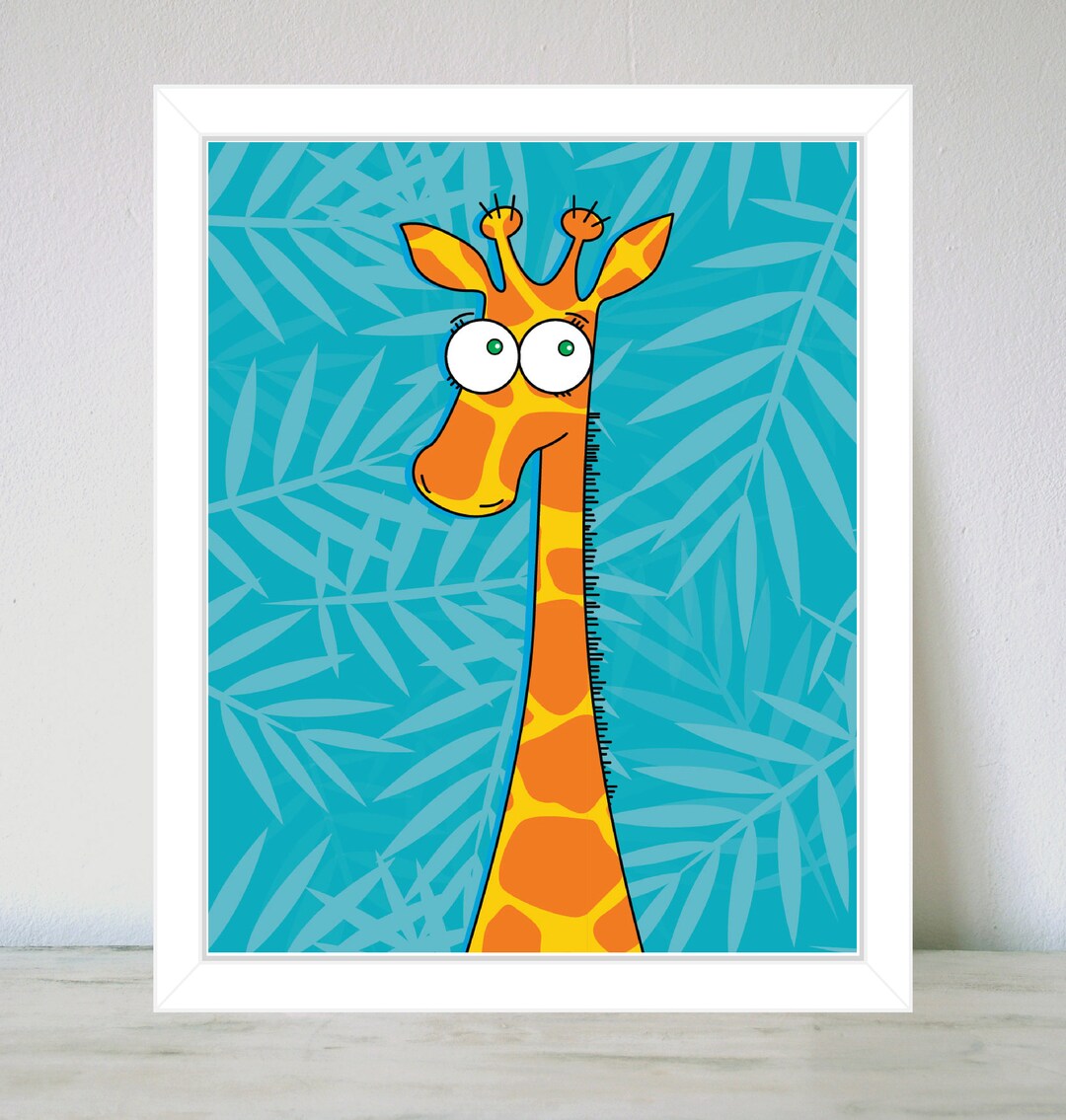 Printable Giraffe Children Nursery Art Animal Kids Room Giraffe Art