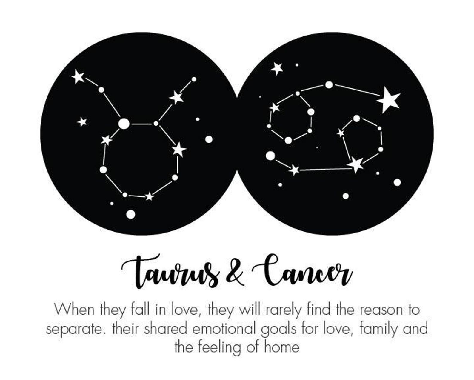 Zodiac Constellation Couples Print Constellation Wall Art Etsy