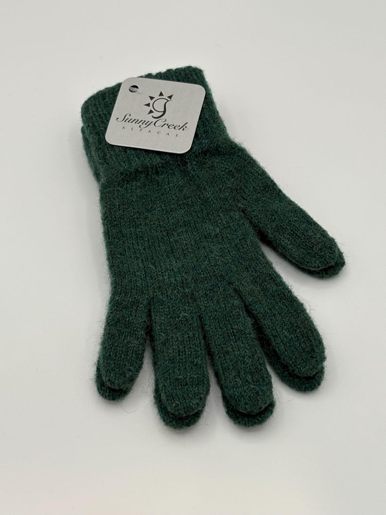 Warm Alpaca Gloves Forest Green