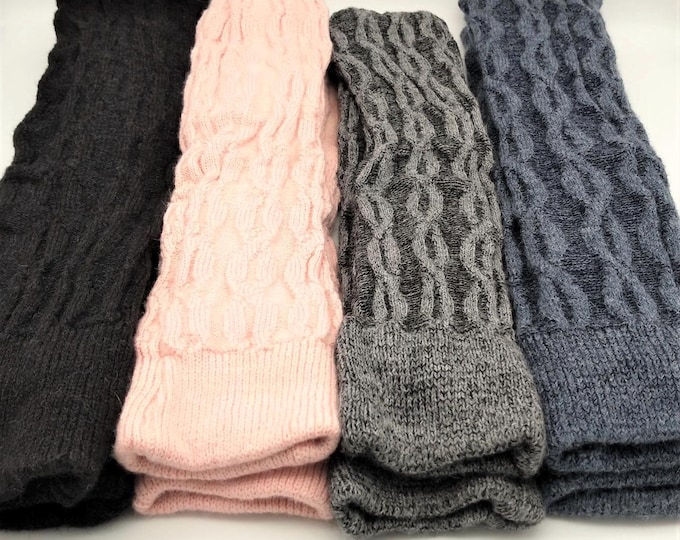 Alpaca Thick Cable Knit Leg Warmers *FREE SHIPPING*