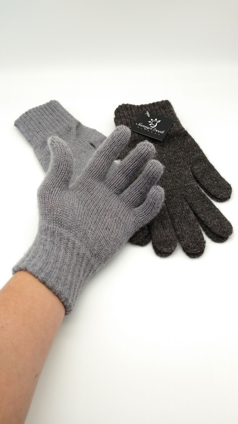 Gray Interwoven Alpaca Gloves main image 0