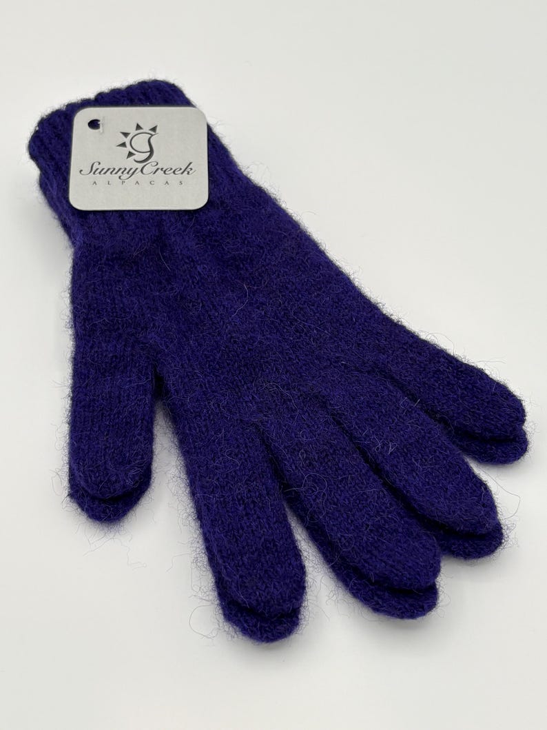 Warm Alpaca Gloves Royal Purple