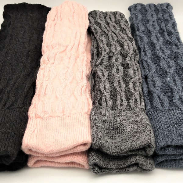 Alpaca Cable Knit Leg Warmers