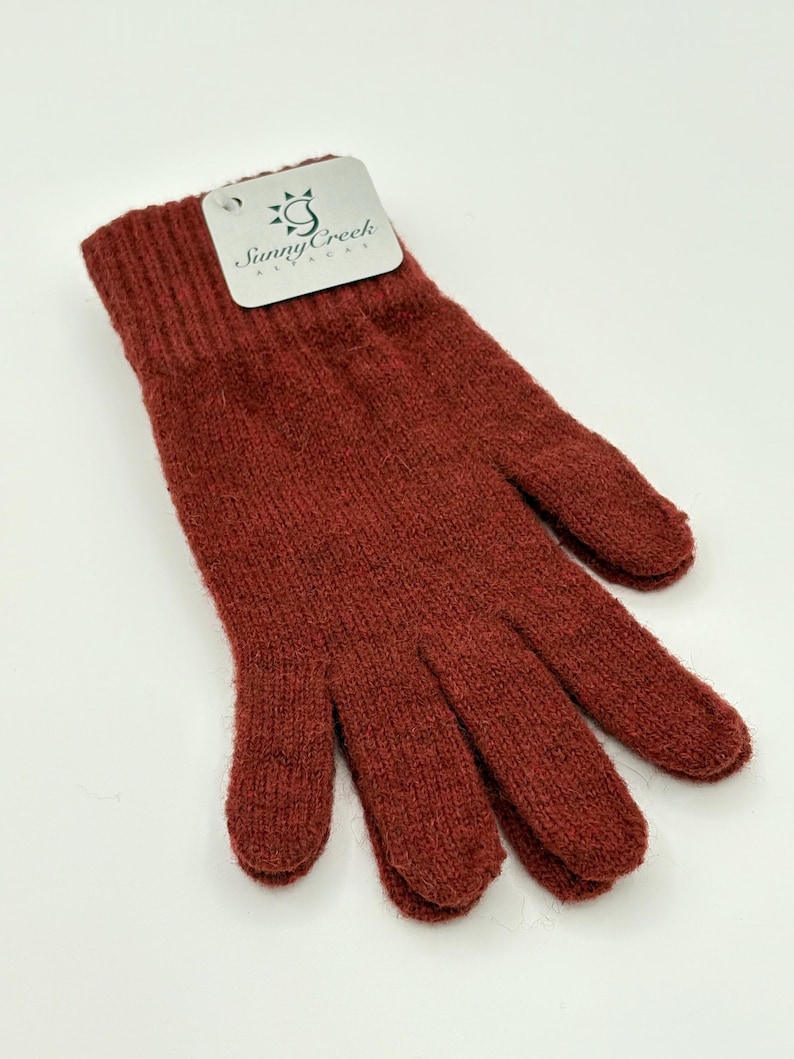 Warm Alpaca Gloves Brick Road Red