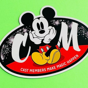 Disney Cast Member Magnet "Make Magic Happen" Oval Die-cut Car Magnet