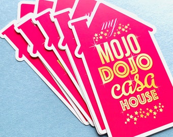 Sticker Mojo Dojo Pink  Size 3.4 x 5  - 1-Piece