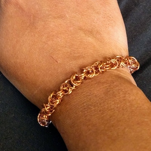 Bold Bright Byzantine Chain mail Bracelet image 1