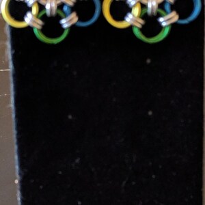 Rainbow pride earrings image 2