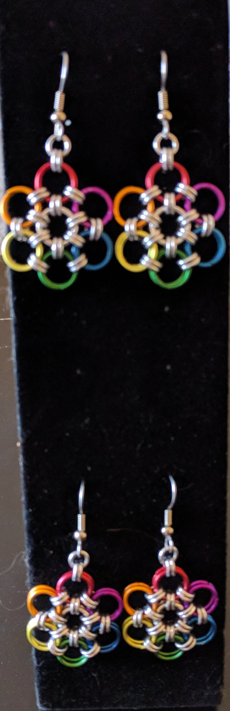 Rainbow pride earrings image 2