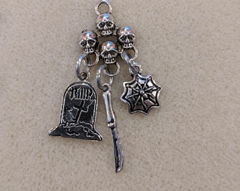 Spooky Halloween Goth Charm Pendant