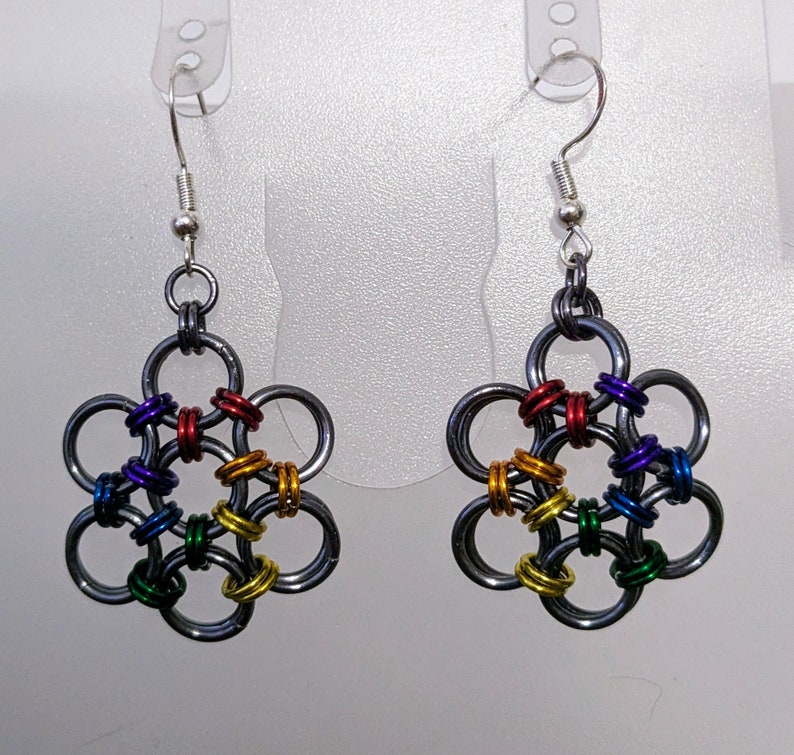 Rainbow pride earrings image 5