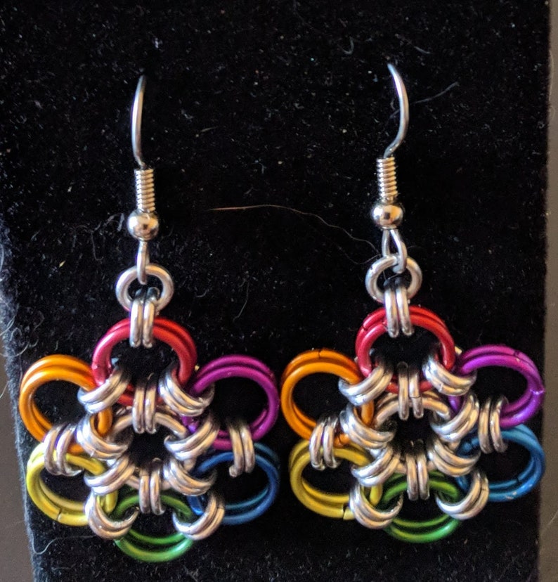 Rainbow pride earrings image 3