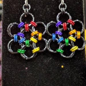 Rainbow pride earrings image 4