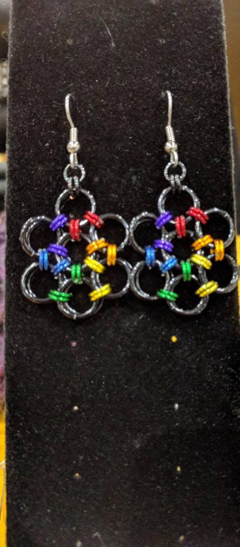 Rainbow pride earrings image 4