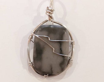 Wire Wrapped Canyon Marble Pendant