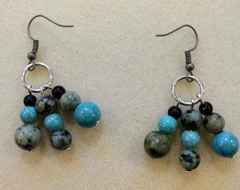 Turquoise beaded earrings!