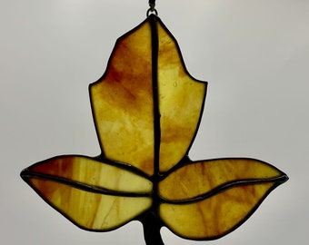 Oak Fall Leaf Stained Glass