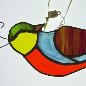 Bird With Crest  Stained Glass