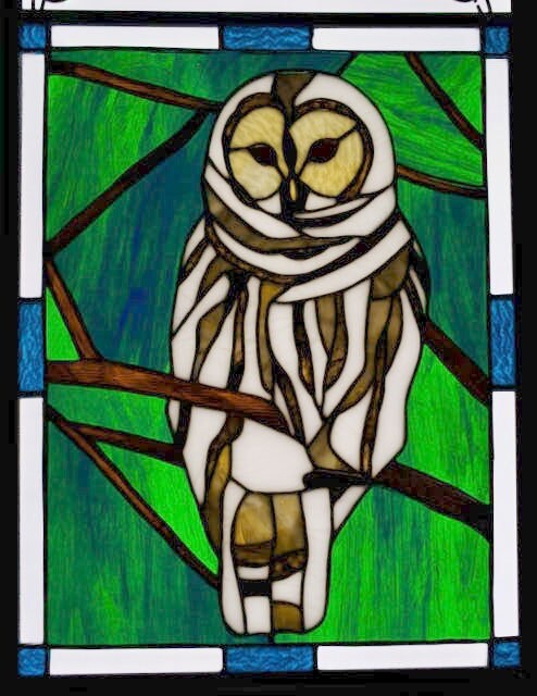 Snowy Owl Stained Glass