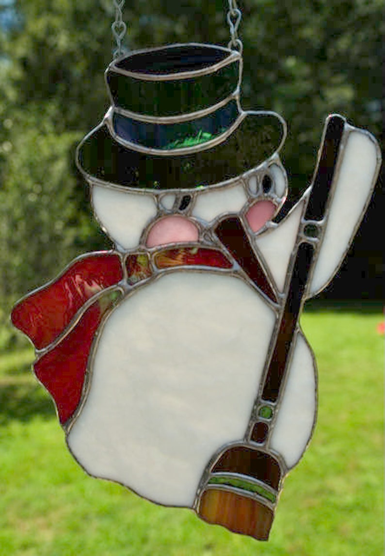 Snowman Stained Glass - Etsy