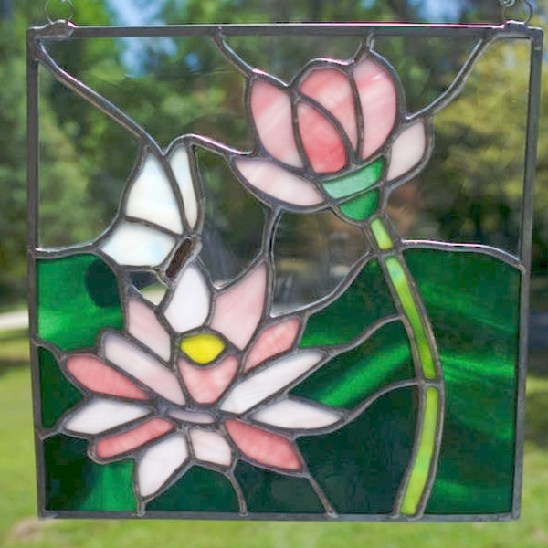 Stained Glass Lotus - Etsy