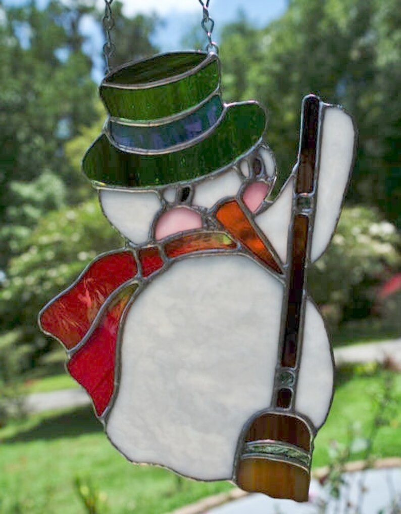 Snowman Stained Glass - Etsy