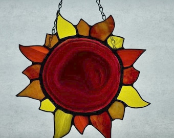 Sun With Agate Stained Glass