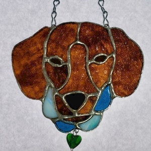 Dachshund Stained Glass