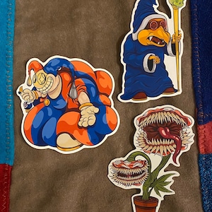 Super Plumber Bros: Dark Turtle, Blobby und Topfpflanze - Vinyl / Aufkleber Aufkleber