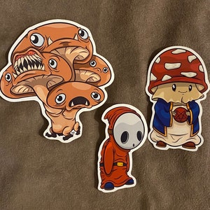 Super Plumber Bros: Red Cap Pope, Shiitake Stack und Antisozialer Dude - Vinyl / Aufkleber Aufkleber