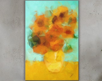 Sunflowers - giclee on canvas