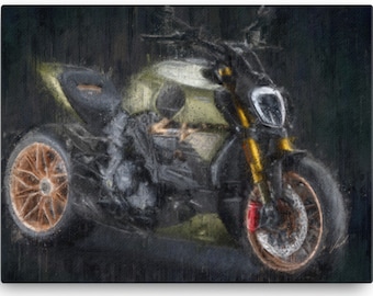 Ducati Diavel Lamborghini - œuvre originale de Vart